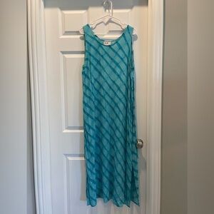 R&K 90’s Vintage Sleeveless Blue Maxi Dress 12